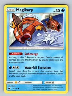 Magikarp 17/111 Common SM - Crimson Invasion LP - NM Pokemon TCG - Image 1