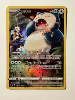 2022 Pokemon SWSH Lost Origin SNORLAX TG10/TG3 Ultra Rare Trainer Gallery - Image 1