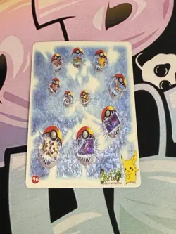 Pokemon Pocket Monsters Vintage Vending Prism Sticker Card #96 Pokeball Collage - Image 1