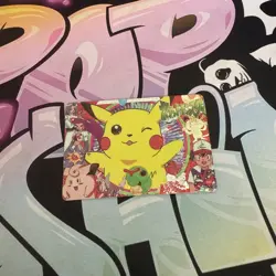Pokemon Pocket Monsters Vintage Vending Prism Sticker Card #101 Pikachu Friends - Image 1