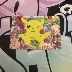 Pokemon Pocket Monsters Vintage Vending Prism Sticker Card #101 Pikachu Friends - Image 2