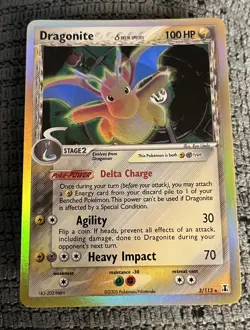 Pokemon TCG Dragonite Delta Species 3/113 Reverse Holo - NM - Image 1