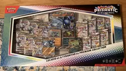 PRISMATIC EVOLUTIONS Lucario EX and Tyranitar EX Premium Collection Sam’s Club - Image 1