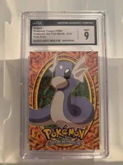 Dratini - Pokemon Topps (1999) Graded Mint 9 Pokemon The First Movie E10 First - Image 1