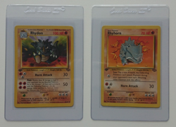 1999 Pokemon Jungle 1st Edition Rhydon #045 Rhyhorn #061 Lot Uncommon/Common LP - Image 1