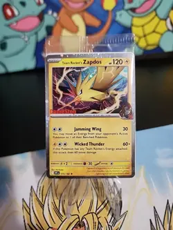 Pokemon TCG Team Rockets Zapdos Gamestop Stamped Holo Promo - Image 1