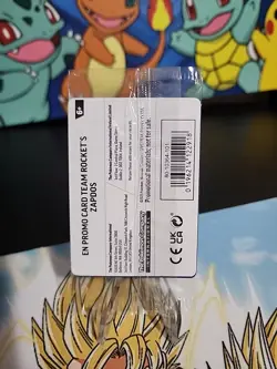 Pokemon TCG Team Rockets Zapdos Gamestop Stamped Holo Promo - Image 2