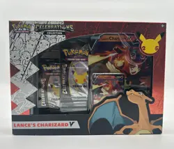 2021 Pokemon Celebrations Collection Lance's Charizard V Unopened Box - Image 1