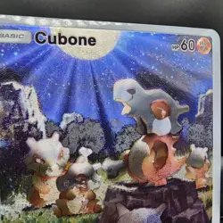 Pokemon Cubone Pocket TCG Custom Made Fan Art Holo With Texture - Image 2