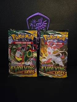 Pokemon TCG Evolving Skies (2) Booster Packs SWSH English Factory Sealed 820650808777 - Image 1
