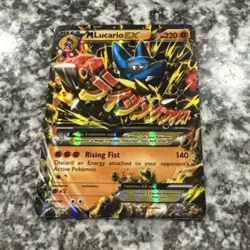 MLucario EX 55/111 XY-Furious Fists 2014 Pokemon Moderately Played Condition - Image 2