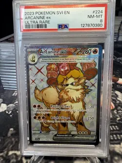 2023 POKEMON SVI EN-SCARLET & VIOLET ULTRA RARE #224 ARCANINE EX PSA 8 - Image 1