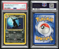 Umbreon Holo Pokemon Neo Discovery PSA 6 2001 - Image 3