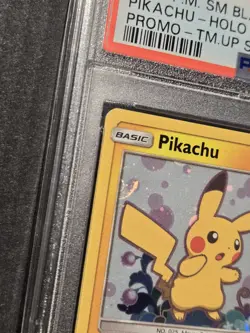 PARTIAL SWIRL- PSA 10 PIKACHU #SM162- 2019 POKEMON SM BLACK STAR PROMO - Image 3