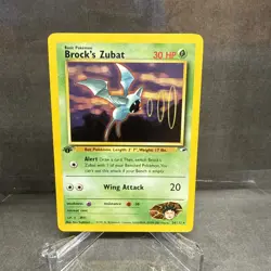 Pokemon TCG Brock's Zubat Gym Heroes 24/132 First Edition - Image 1
