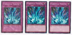 Yugioh! Torrential Tribute Mixed Sets x3 Playset Common 1st Edition - Image 1