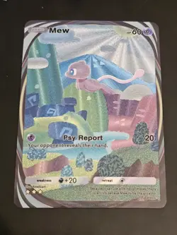 Mew 286 Genetic Apex Pokemon TCG Pocket Custom Textured Fanart Card - Image 1