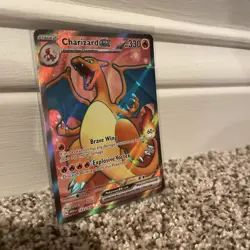Pokemon TCG Charizard EX Holo Ultra Rare Card Scarlet & Violet 151 - Image 3