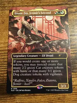 MTG Magic The Gathering Thick Stock Card! Jinnie Fay Jetmirs Second Secret Lair! - Image 2