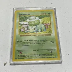 1999 Pokemon Bulbasaur Base Set Shadowless 44/102 Trading Card - Image 1