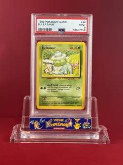 1999 Pokemon Base BULBASAUR Card #44/102 PSA 9 - Image 1