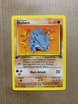 1st Edition Rhyhorn 61/64 Jungle Set - Common Pokemon Card - NM/Mint - Image 1