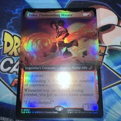 MtG Magic Zuko Firebending Master Extended art Foil Avatar The Last Airbender - Image 1