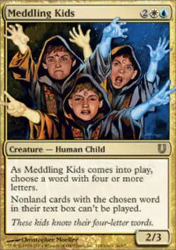 1x Meddling Kids Moderate Play MTG Magic - Kid Icarus - - Image 1