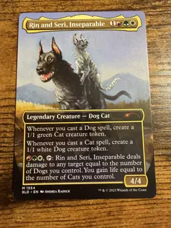 MTG Magic The Gathering Thick Stock Card! Rin and Seri Inseparable Secret Lair! - Image 1
