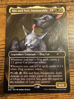 MTG Magic The Gathering Thick Stock Card! Rin and Seri Inseparable Secret Lair! - Image 2
