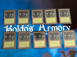 MTG Set of 10 Beta Limited Forest Version C Magic: The Gathering Played - Image 1