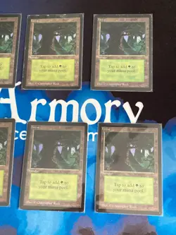 MTG Set of 10 Beta Limited Forest Version C Magic: The Gathering Played - Image 4