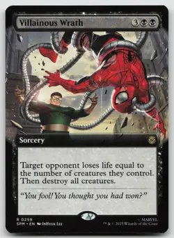 Villainous Wrath (Extended Art) R Foil Marvel's Spider-Man 259 NM - Image 1