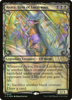 Ayara, First of Locthwain (Halo Foil) [Multiverse Legends] Foil Near Mint - Image 1
