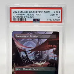 2024 MTG MURDERS AT KARLOV MANOR BORDERLESS-FOIL #324 COMMERCIAL DISTRICT PSA 10 - Image 3