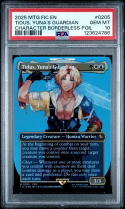 4786 Tidus Yuna's Guardian 2025 MTG Final Fantasy FIC #205 Foil PSA 10 - Image 1