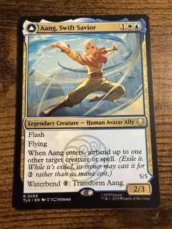 MTG Magic The Gathering Avatar Aang Swift Savior Aang and La Oceans Fury Rare! - Image 1