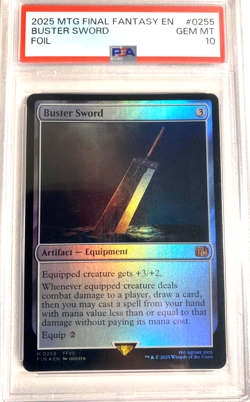 MTG Final Fantasy - Buster Sword -Foil - #0255 EN - PSA 10 - Image 1