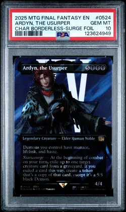 4949 Ardyn the Usurper 2025 MTG Final Fantasy #0524 Surge Foil PSA 10 - Image 1
