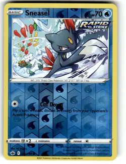 SNEASEL 030/198 CHILLING REIGN POKEMON (REVERSE HOLO, NM) - Image 1