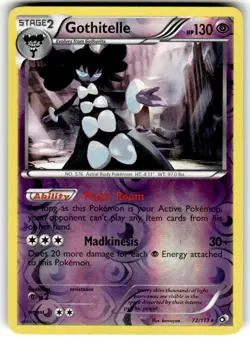 Pokemon TCG BW Legendary Treasures Gothitelle Reverse Holo Rare 72/113 NM - Image 1