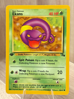 Pokemon - Ekans [1999 Wizards] #46/62 Common 1st Edition (NM-MT) - Fossil Set - Image 1
