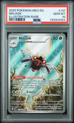 2025 POKEMON MEG EN-MEGA EVOLUTION ILLUSTRATION RARE #137 NINJASK PSA 10 - Image 1