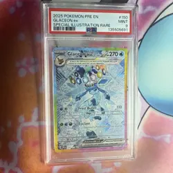 Pokemon Glaceon EX 2025 Prismatic Evolutions Special Illustration 150/131 PSA 9 - Image 1