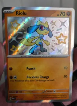 Riolu - 173/091 Scarlet & Violet Paldean Fates Shiny Rare - NM - POKEMON TCG - Image 1