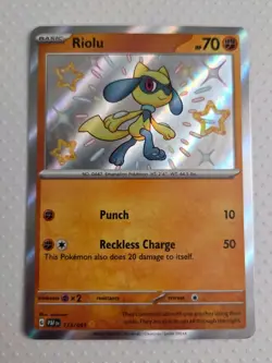Riolu - 173/091 Scarlet & Violet Paldean Fates Shiny Rare - NM - POKEMON TCG - Image 2