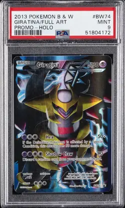 2013 POKEMON B&W PROMO TEAM PLASMA #BW74 FULL ART/GIRATINA PSA 9 - Image 1