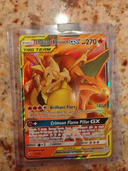 Charizard & Braixen GX Tag Team 22/236 Pokemon Cosmic Eclipse Holo ULTRA RARE - Image 1