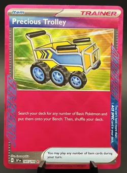 Precious Trolley 185/191 Sv08: Surging Sparks Holo Ace Spec Rare Pokemon TCG NM - Image 1