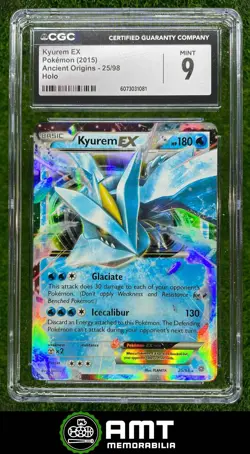 6073031081 2015 Pokemon XY Ancient Origins #25/98 Kyurem EX Holo CGC 9 - Image 1